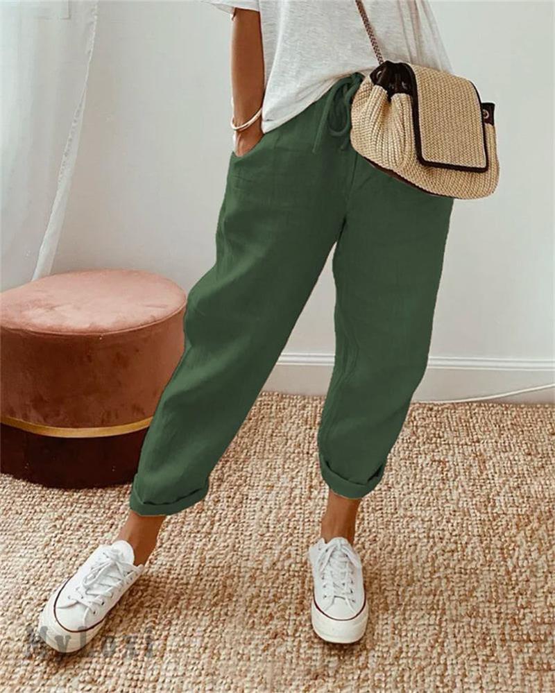 š2025 New Products Hot SaleāØCasual cotton and linen pants for women