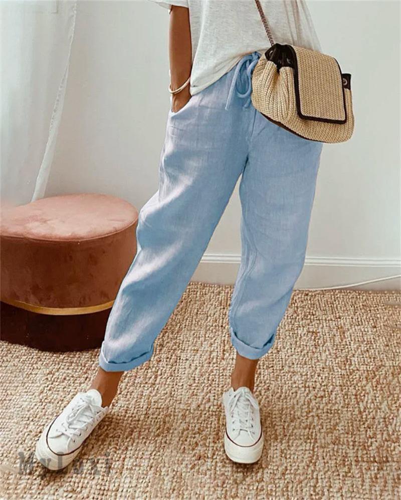 š2025 New Products Hot SaleāØCasual cotton and linen pants for women
