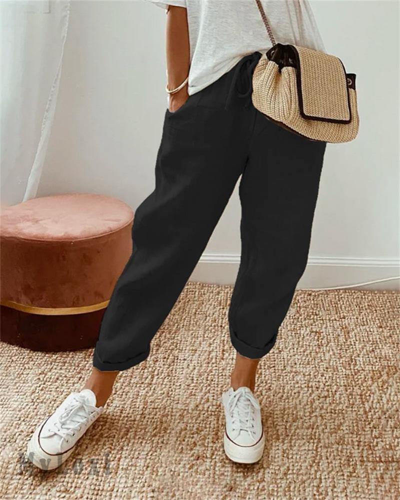 š2025 New Products Hot SaleāØCasual cotton and linen pants for women