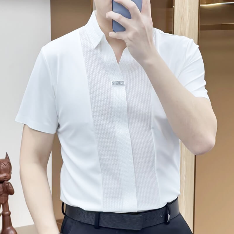 ⏳Men’s Business Casual Patchwork Shirt