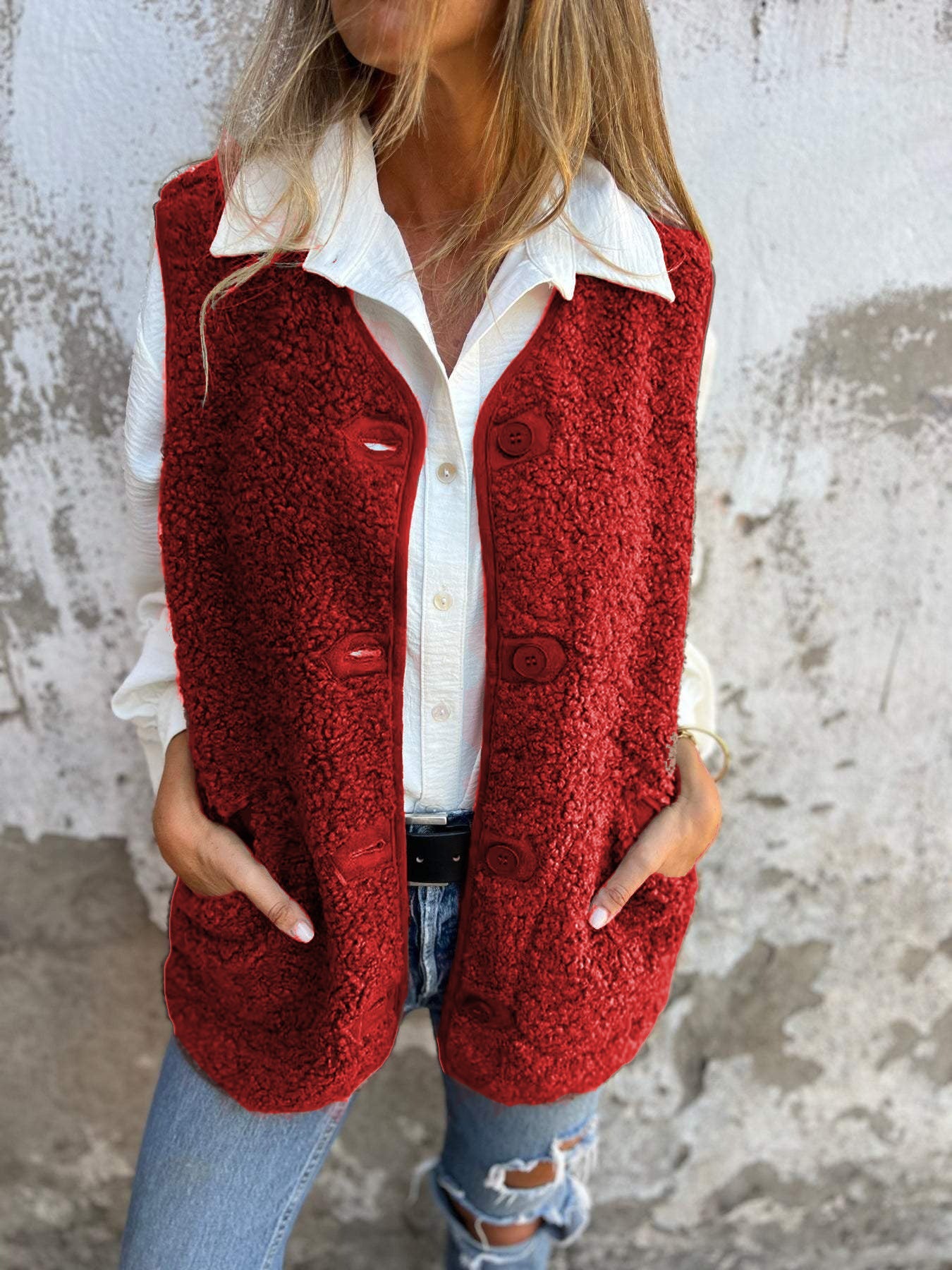 🎁 Christmas Sale 49% OFF 🔥Women's Fall Button Down Short Warm Vest