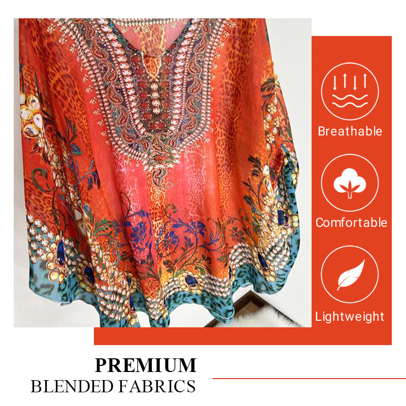 Women's Loose V-Neck Asymmetrical Dress