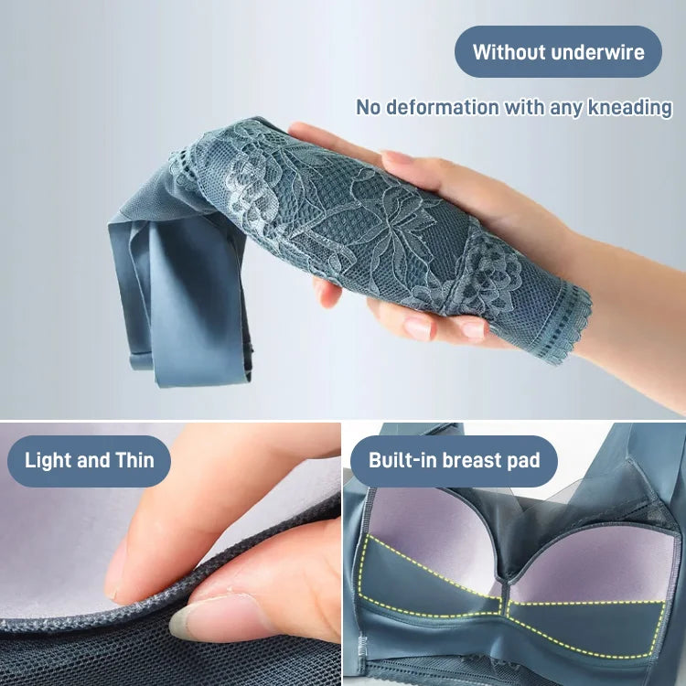 šBuy 2 get 1 FreešWIRELESS COMFORT LACE SILK PUSH UP BRA