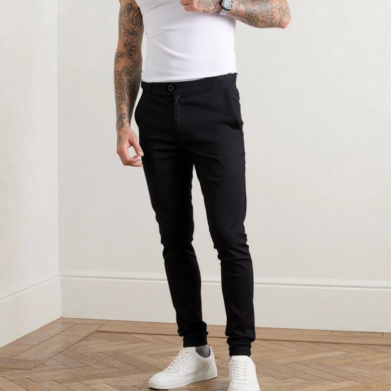 🖤 LAST DAY: 50% OFF! 🖤 Men’s Casual Slim-Fit Solid Color Pants+Belt ❄️