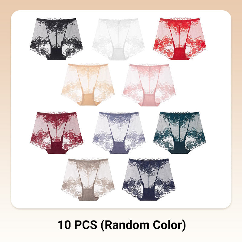 Women's Hand-Crocheted Lace High-Rise Boxer Briefs