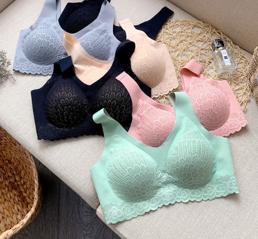 šNatural Latex Lifting Seamless Bra