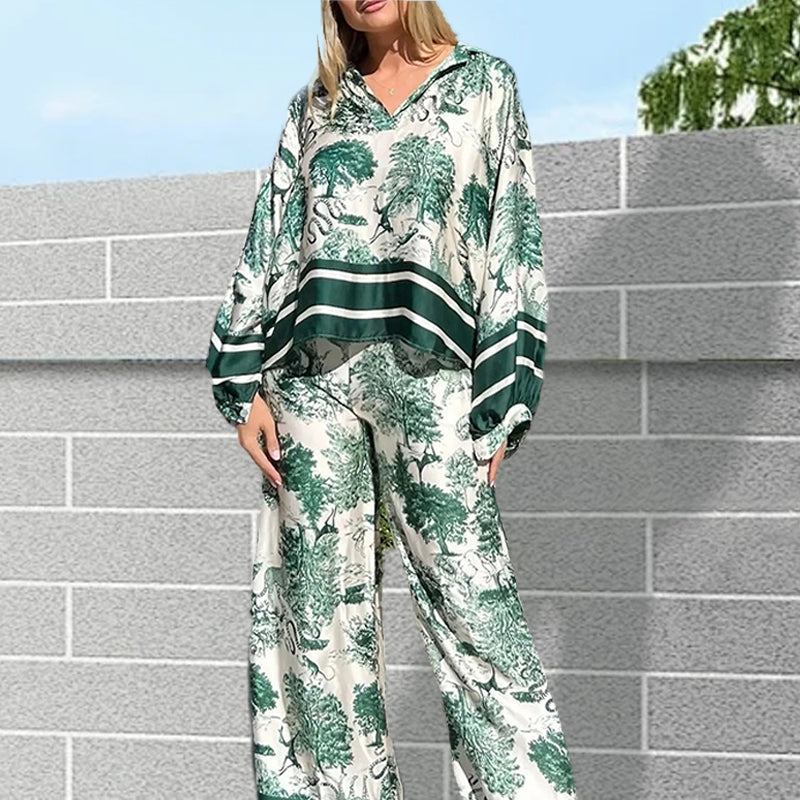 🌸Up to 40% OFF🔥🌿The printed, loose-fitting suit for women in plus sizes💋.