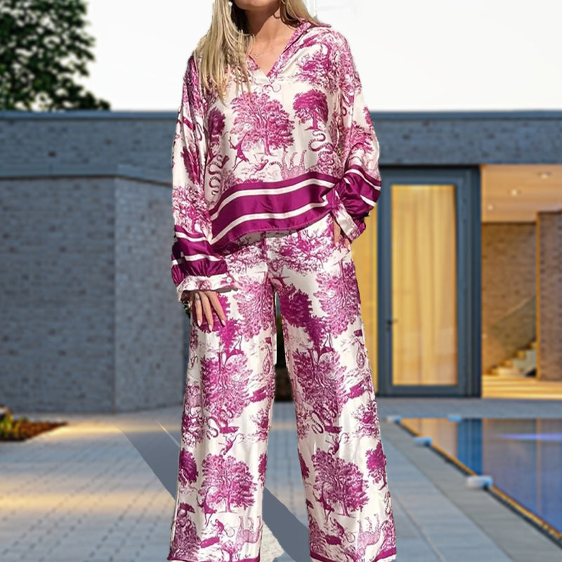 🌸Up to 40% OFF🔥🌿The printed, loose-fitting suit for women in plus sizes💋.