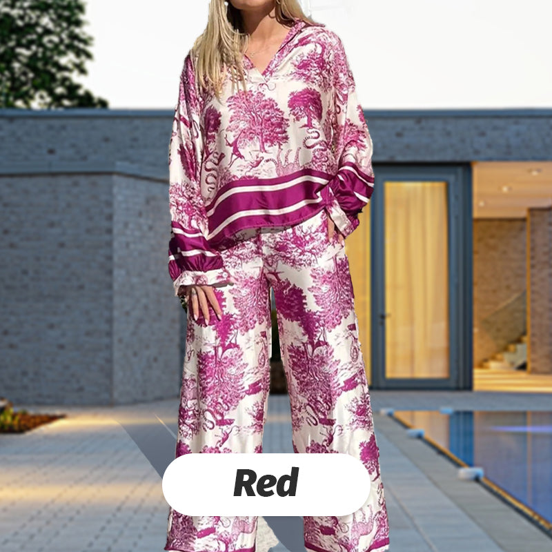 🌸Up to 40% OFF🔥🌿The printed, loose-fitting suit for women in plus sizes💋.