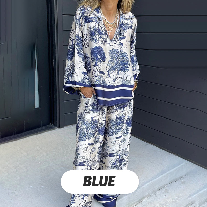 🌸Up to 40% OFF🔥🌿The printed, loose-fitting suit for women in plus sizes💋.