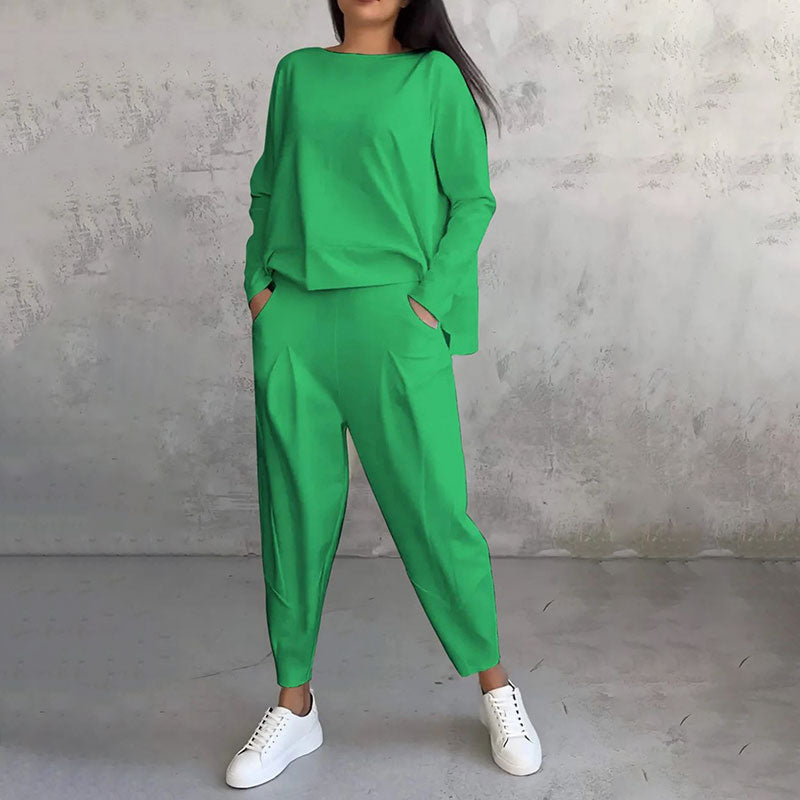 šøUp to 40% OFFš„Fashion, Casual āØLong sleeve round neck and pants 2-piece set