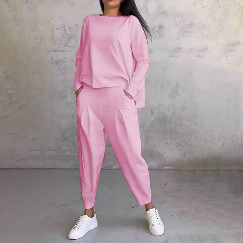 šøUp to 40% OFFš„Fashion, Casual āØLong sleeve round neck and pants 2-piece set