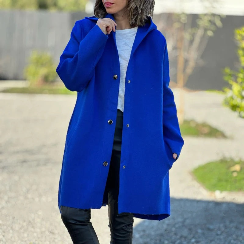 🌸Up to 40% OFF🔥Women's Single-Breasted Hooded Coat