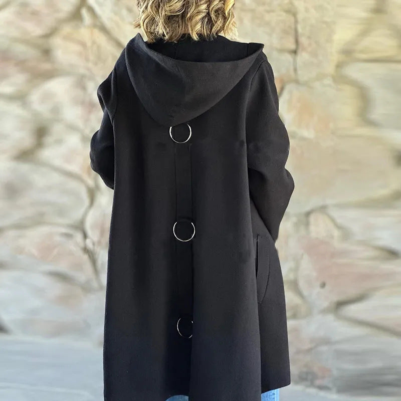 🌸Up to 40% OFF🔥Women's Single-Breasted Hooded Coat