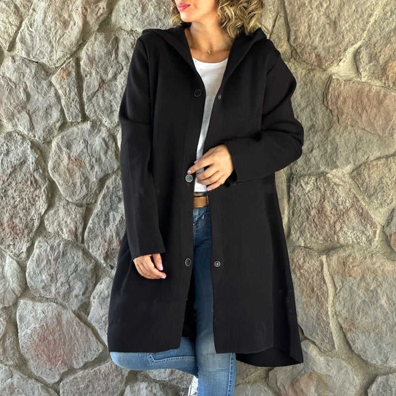 🌸Up to 40% OFF🔥Women's Single-Breasted Hooded Coat