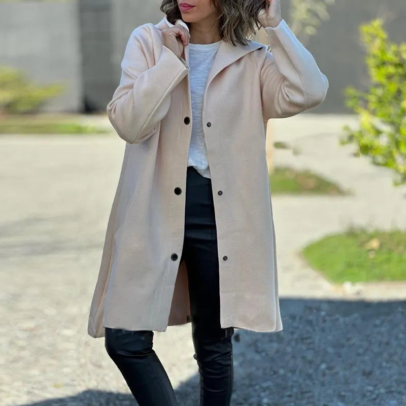 🌸Up to 40% OFF🔥Women's Single-Breasted Hooded Coat