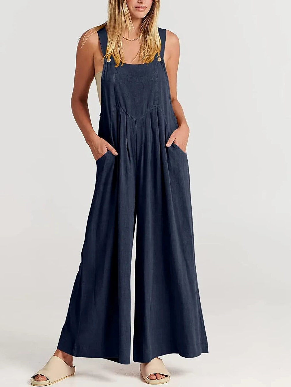 🥰 Plus Size Wide Leg Overalls Jumpsuit