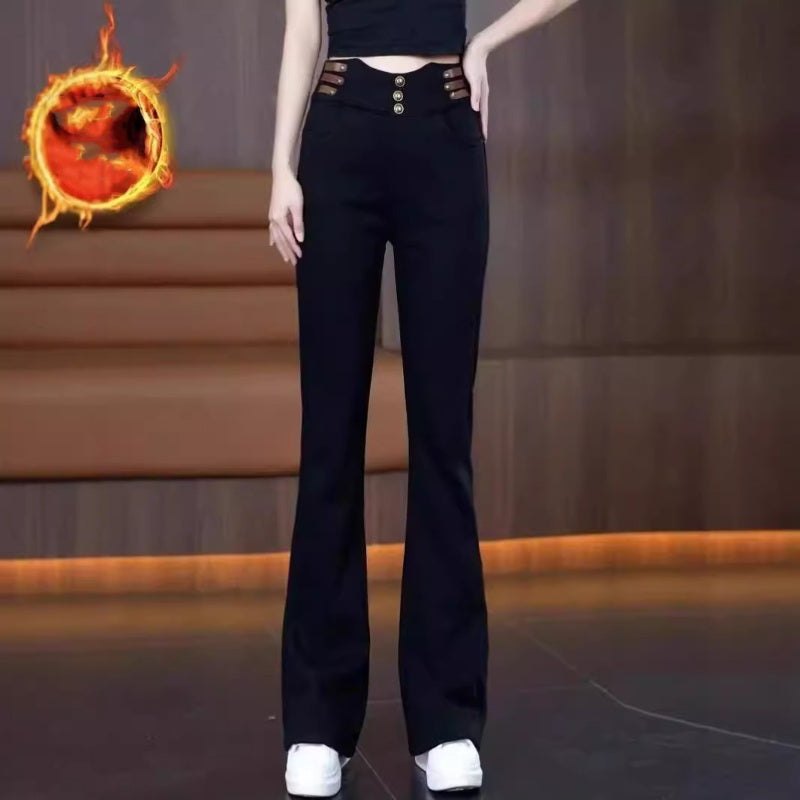 š„New Year Hot Saleš„High-cut women's trousers with plush lining