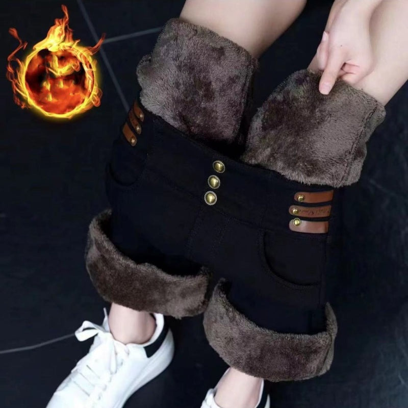 š„New Year Hot Saleš„High-cut women's trousers with plush lining