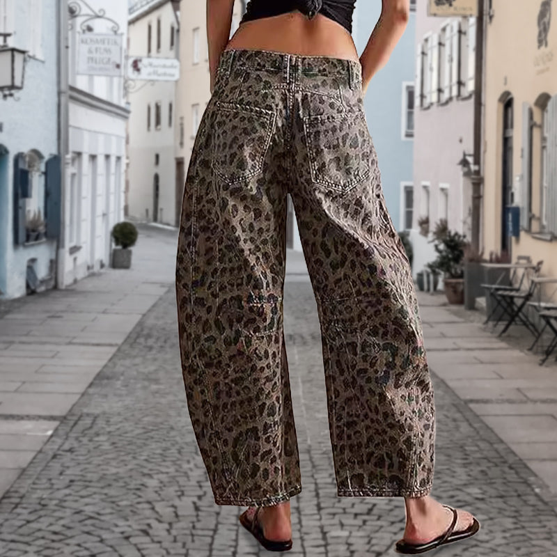 🐆👖Casual Loose Leopard Print Pants with Pockets