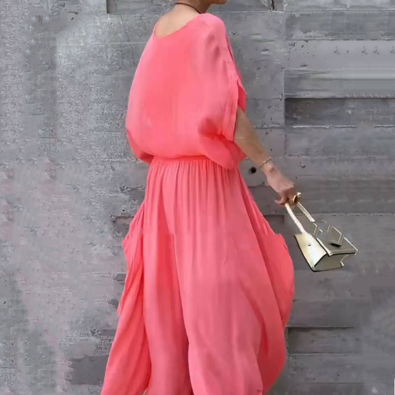 🌹Spring Promotion 50% OFF🌹Loose Top & Slit Wide-Leg Pants Chiffon 2-Piece Set