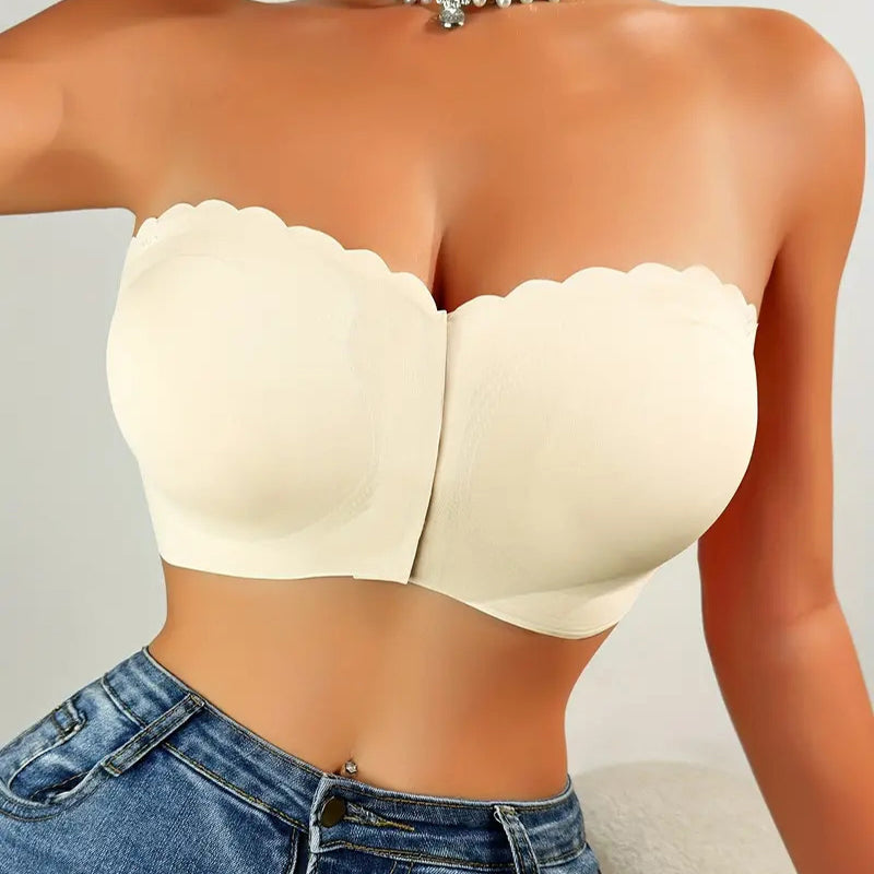 🔥 Last Day 50% OFF! 🔥BUY 2 GET 1🔥 Seamless Front Closure Strapless Bandeau Bra – Comfort & Support All Day! 💖