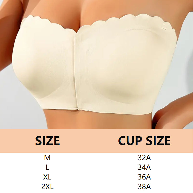 🔥 Last Day 50% OFF! 🔥BUY 2 GET 1🔥 Seamless Front Closure Strapless Bandeau Bra – Comfort & Support All Day! 💖