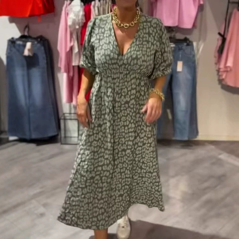 ☀️ LAST CHANCE 49% OFF ☀️ Must-Have Summer Printed Dress - Women's V-Neck, Cool & Easy to Style | Ideal for Hot Days & Effortless Outfits