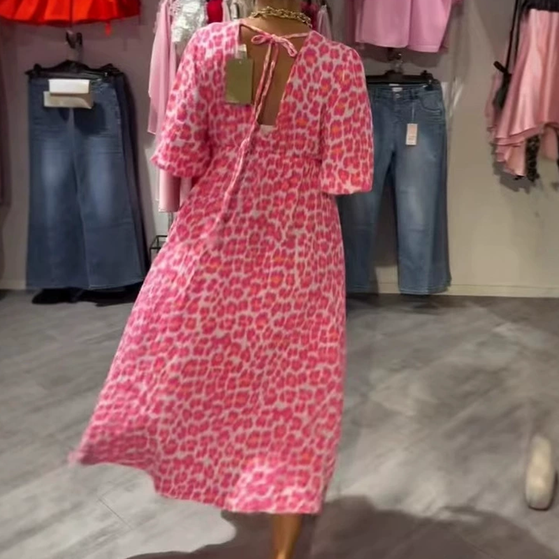 ☀️ LAST CHANCE 49% OFF ☀️ Must-Have Summer Printed Dress - Women's V-Neck, Cool & Easy to Style | Ideal for Hot Days & Effortless Outfits