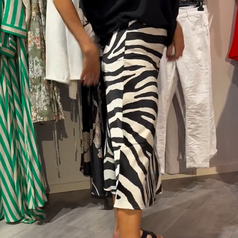 Women's Knot Front Blouse & Midi Skirt Casual Set