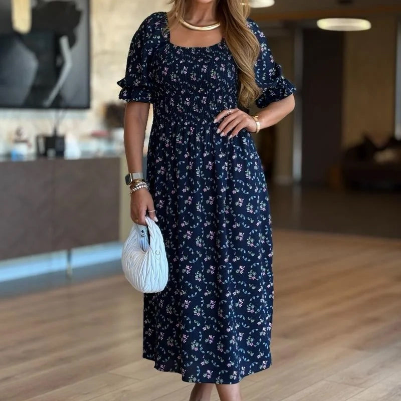 💜LAST DAY PROMOTION - 50%OFF💜Summer Square Neck Floral Bustier Dress