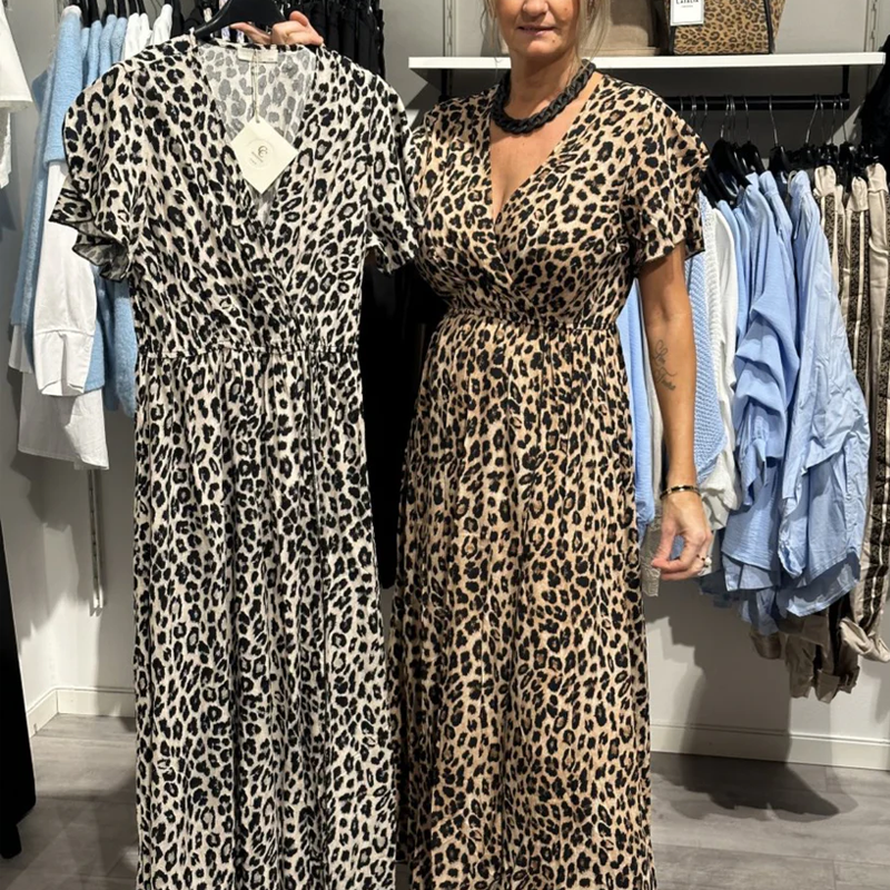 🔥Summer Hot Sale 49% OFF💝Women’s Fashion Leopard Print Maxi Dress