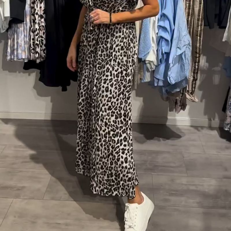 🔥Summer Hot Sale 49% OFF💝Women’s Fashion Leopard Print Maxi Dress