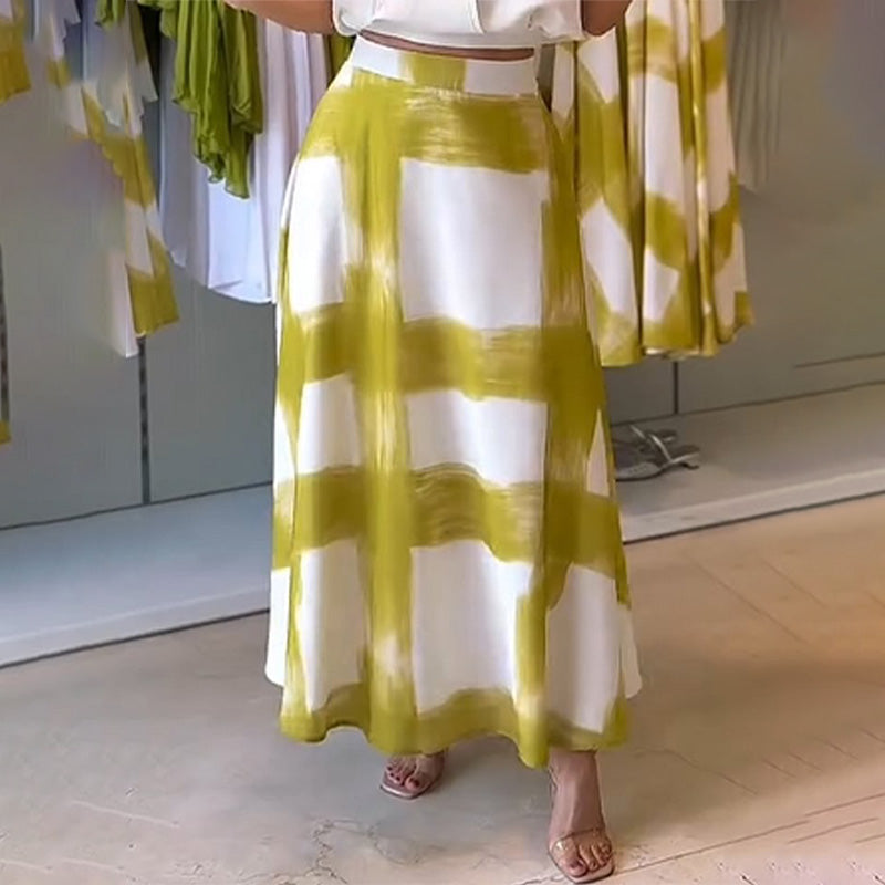 Fashionable Checkered Print A-Line Skirt