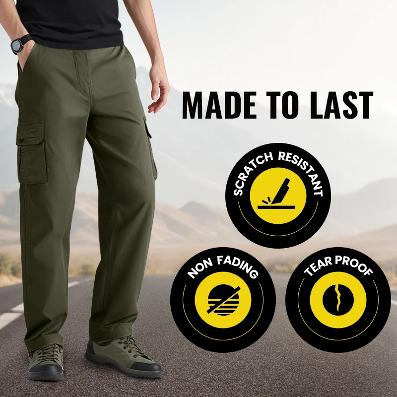 š„š Men's Multi-Color Durable PantsāMulti-pocket relaxed fit, designed for outdoor leisure and work