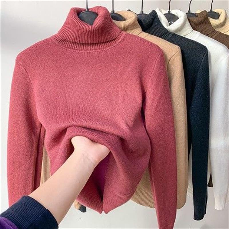 Winter fleece thick knitted bottoming shirt,can be worn by both men and women