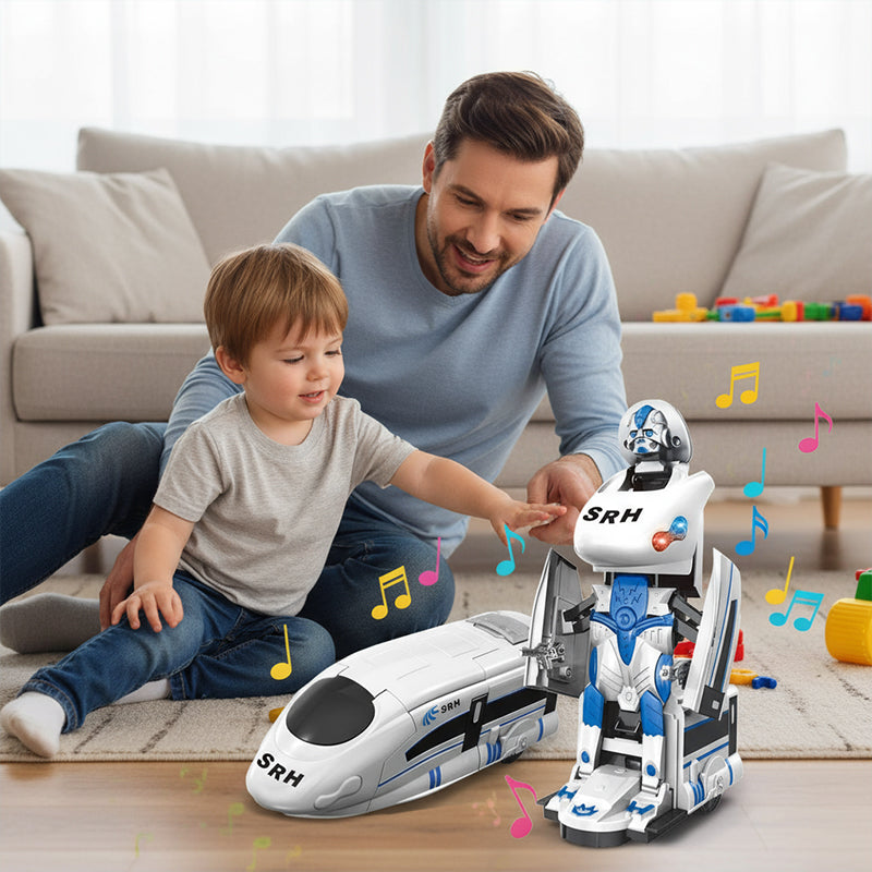 🤖 60% OFF! 🏆 Rechargeable Transforming Train Robot Toy – Fun & Interactive Play ✨