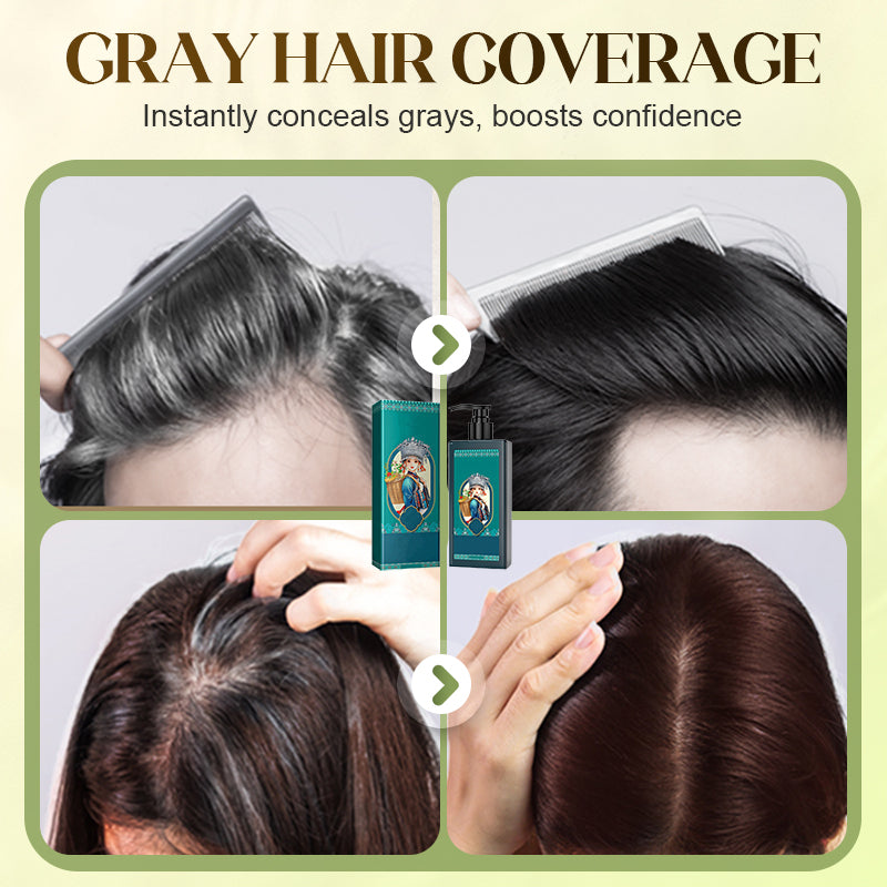 🌿 BUY 2 GET 1 FREE! ✨ Plant Extract Hair Dye for Gray Hair - Natural Formula with Nourishing Botanicals for Damage-Free Color & Shine 💆♀️💫