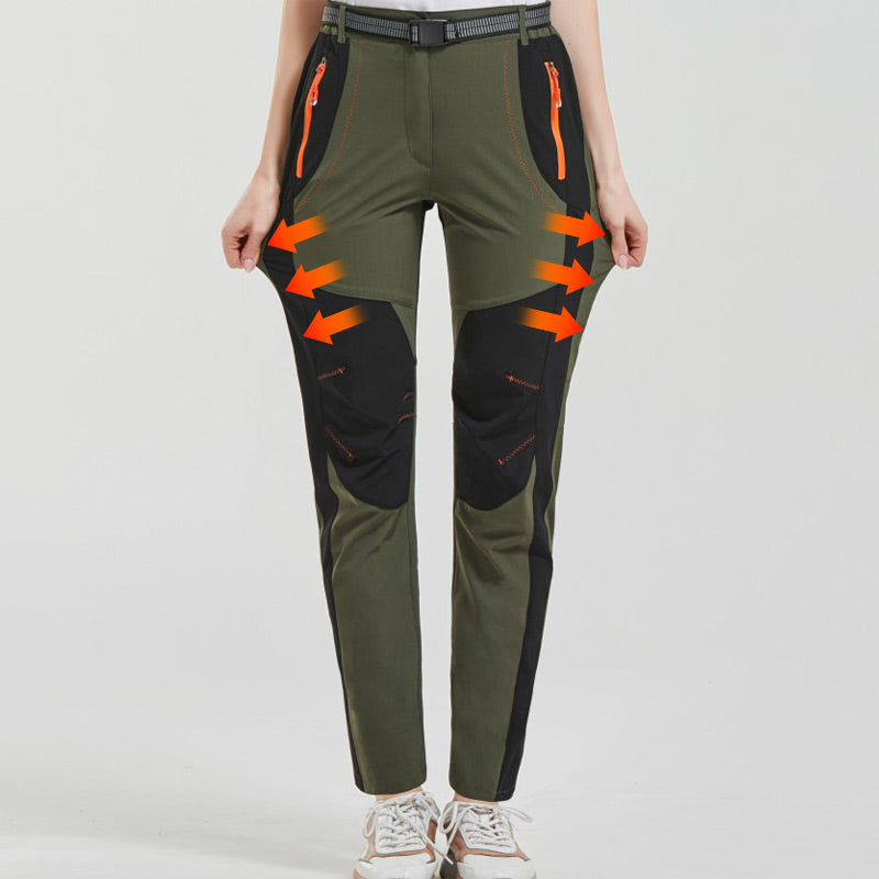 đWindproof Waterproof Warm Elastic Waist Hiking Pants