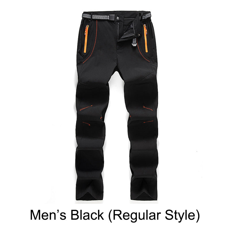 đWindproof Waterproof Warm Elastic Waist Hiking Pants
