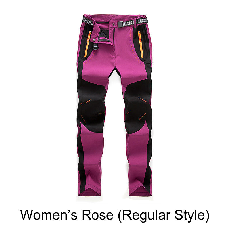 đWindproof Waterproof Warm Elastic Waist Hiking Pants