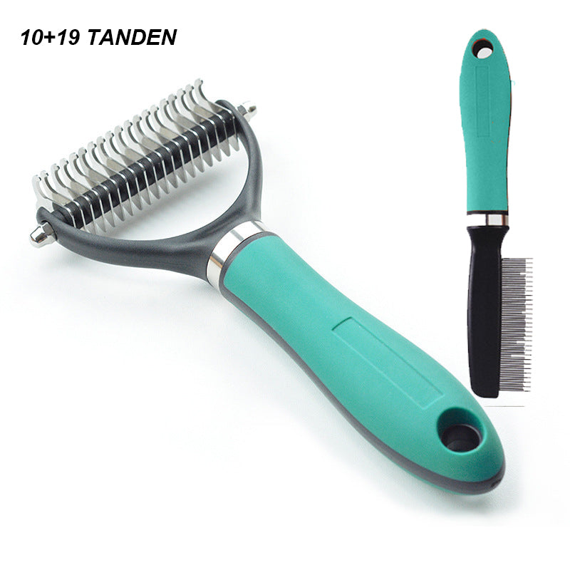 ๐ 50% OFF NOW! ๐ Double-Sided Deshedding Pet Grooming Brush