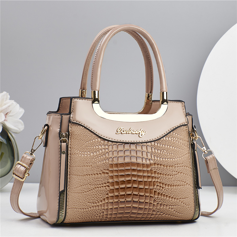 💎2026 Hot Sale✨Women's Vintage Glossy Croc-Embossed Handbag – Chic, Spacious & Effortlessly Elegant