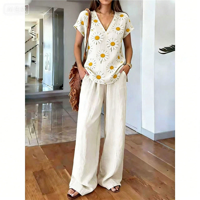 ๐ LIMITED-TIME 50% OFF! โจ Women's Printed Top & Pants Set โ Boho Prints, Relaxed Fit, Vacation Ready ๐ด