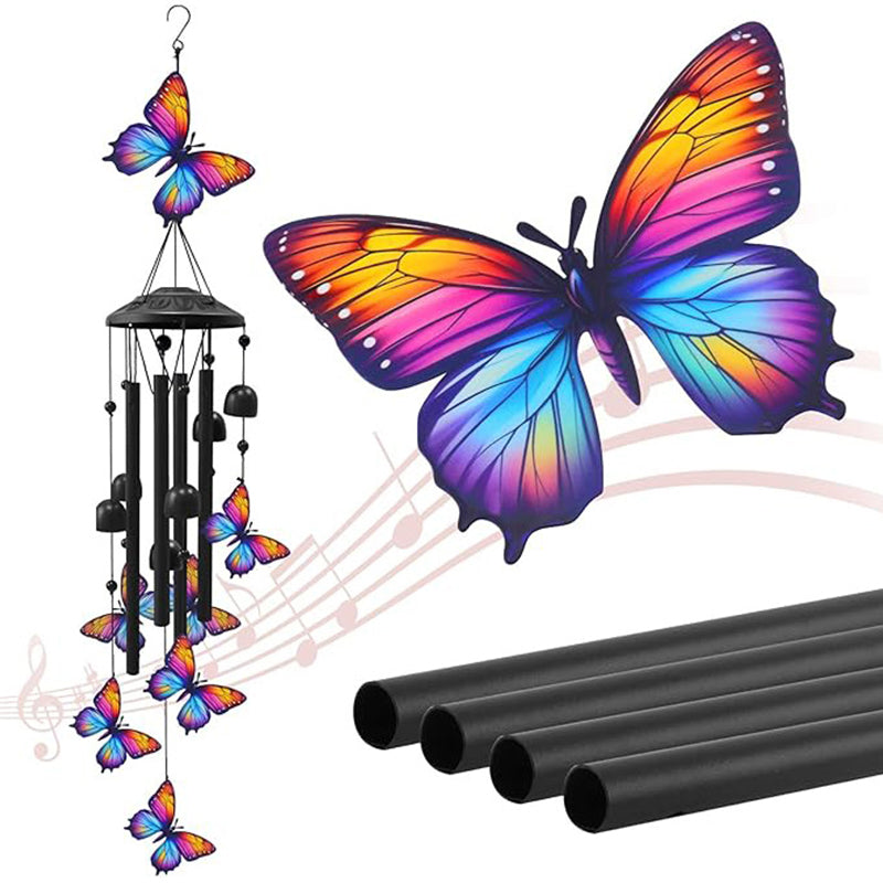 šµ LIMITED-TIME 50% OFF! š„ Vintage Metal Wind Chimes | Elegant Black Aluminium Garden Decor with Bird & Butterfly Accents for Patio & Porch