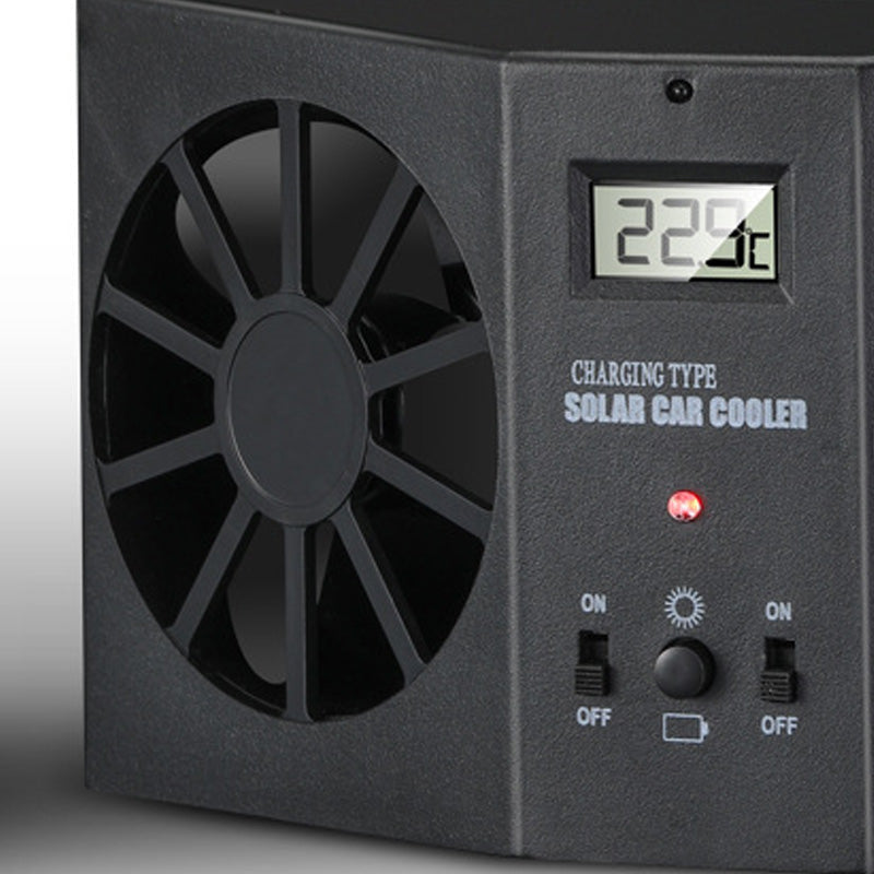 Solar Car Window Ventilator with Rechargeable Battery
