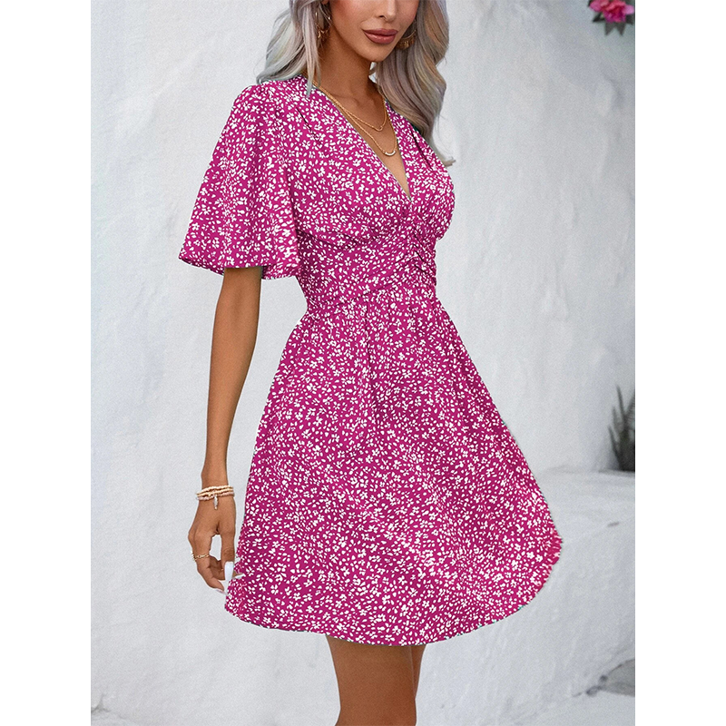 Women's Summer V-Neck Floral Dress