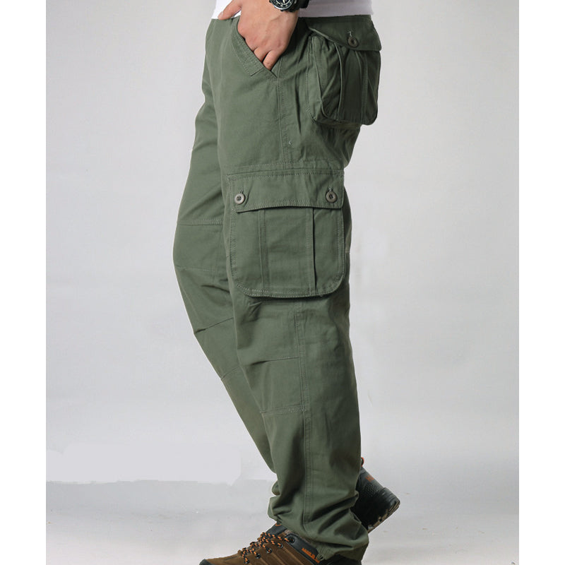 Men's Relaxed-Fit Cargo Pants with Multi Pockets