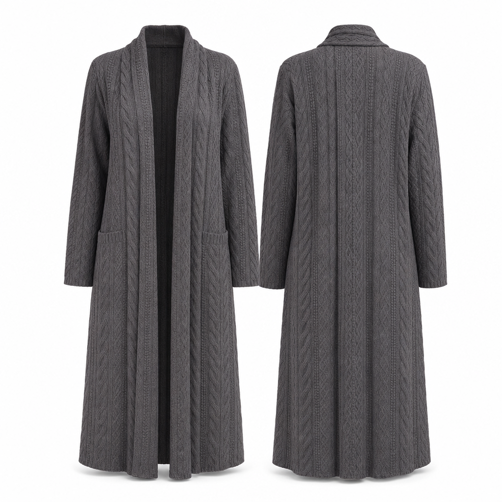 โจ Soft & Versatile ๐ Casual Solid Color Long Knit Cardigan Sweater โ Open Front, Cozy & Easy to Layer ๐งถ Short Facebook Headline
