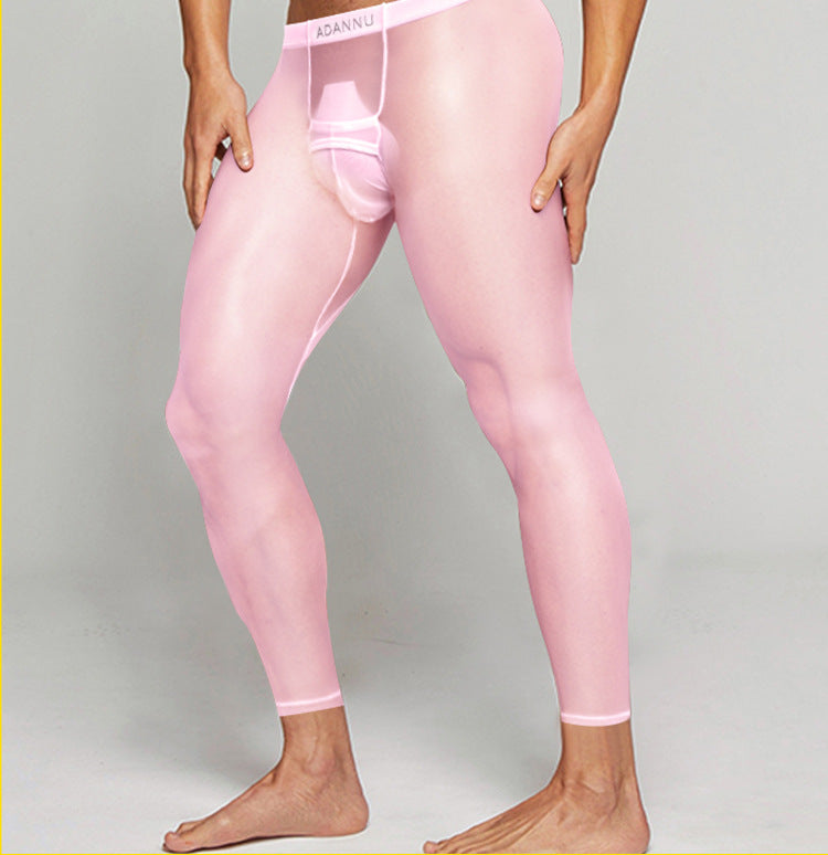 🎁Hot sale🔥Men's Sexy Ultra-thin Sports Bottom Stockings Pants